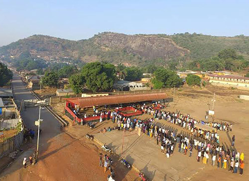 Voters in Kabala, Sierra Leone